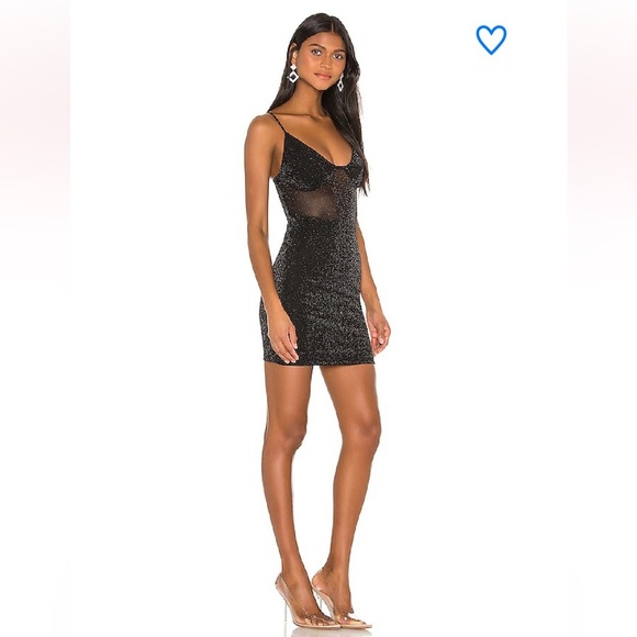 NWT SUPERDOWN X Draya Michele Black Lamya Mini Dress - Picture 2 of 4